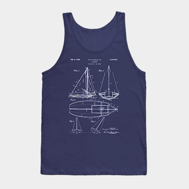 Patent Print Sailboat 1947 Tank Top by MadebyDesign